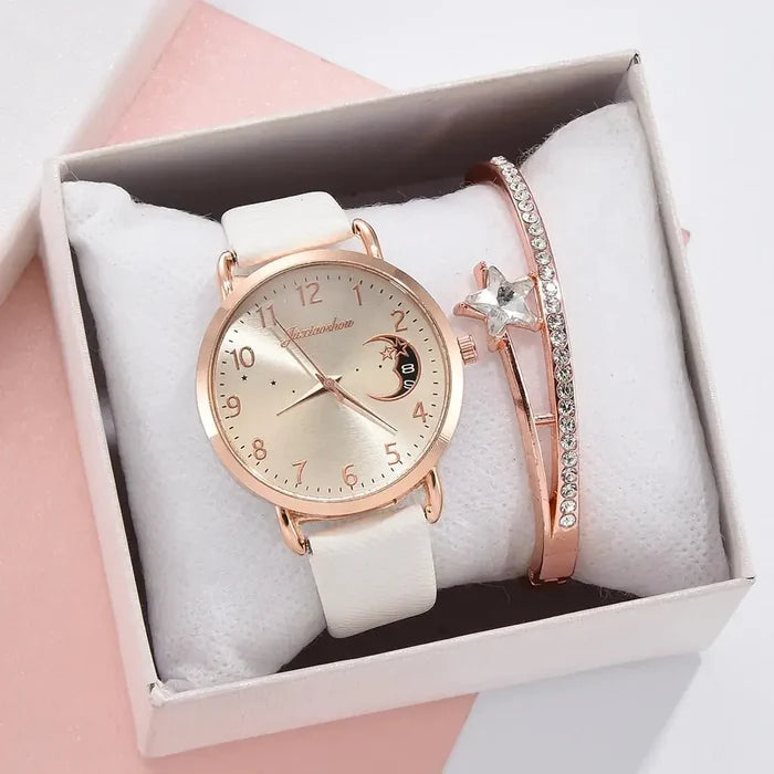 Moon Numbers Bracelet Watches Set Rieworkes