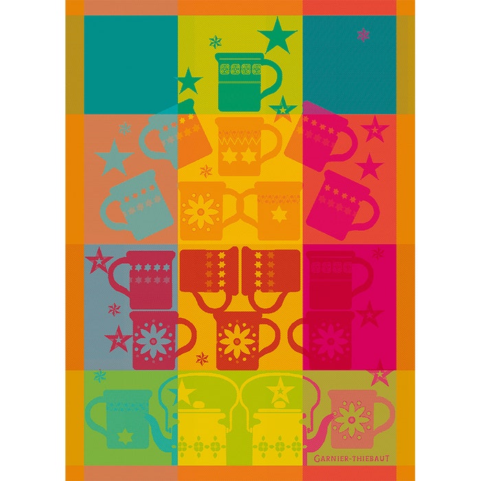 Mugs Celebration Jacquard Kitchen Towel-Gina's Home Linen Ltd