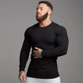 New Sports Bottoming Shirt Men's Fitness Casual Men's Slim Knit Sweater Long-Sleeved T-Shirt Rieworkes