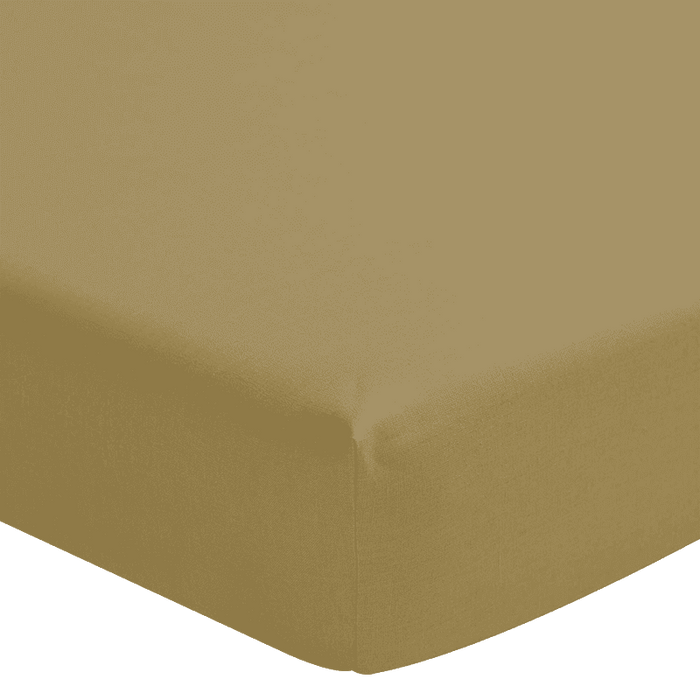 FITTED SHEET / KING / JAUNE SIENNE
