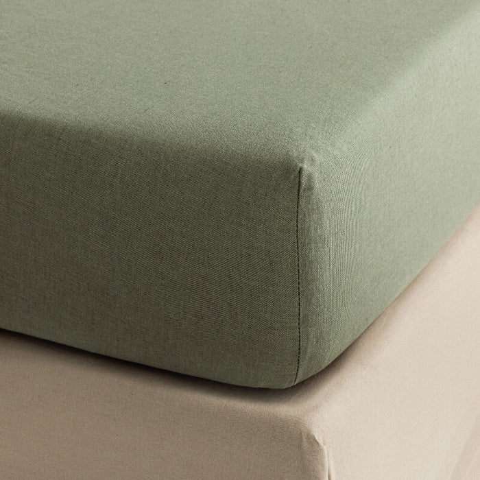 Reseda|Green / FITTED SHEET / QUEEN