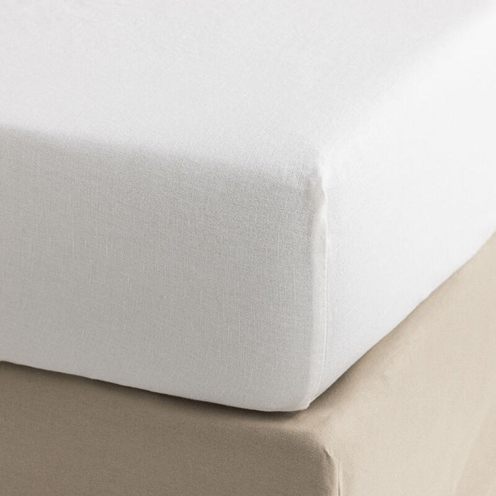 White / FITTED SHEET / QUEEN