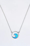 Opal Wave Pendant Necklace Rieworkes