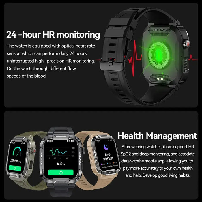 Outdoor Military Smart Watch Men Rieworkes