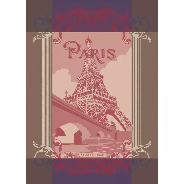 Paris Seine Bordeaux Kitchen Towel-Gina's Home Linen Ltd