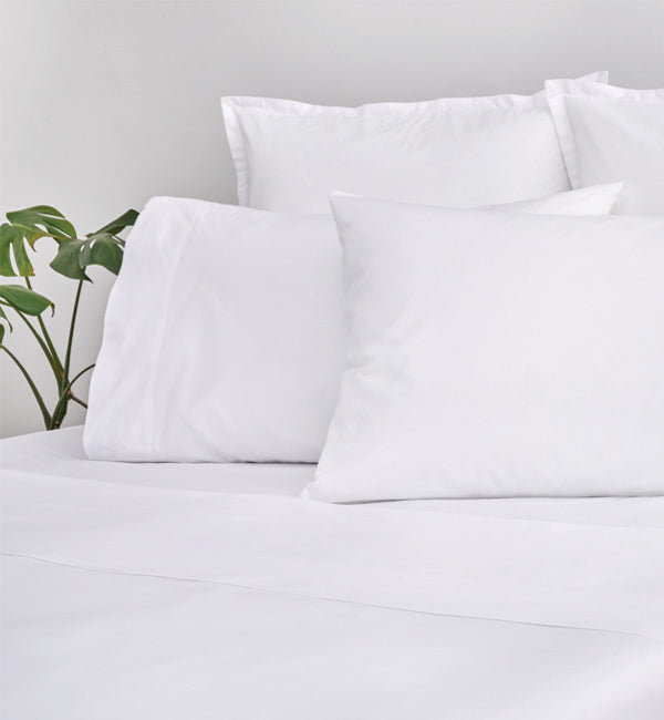 Percale Deluxe Flat Sheets-Gina's Home Linen Ltd