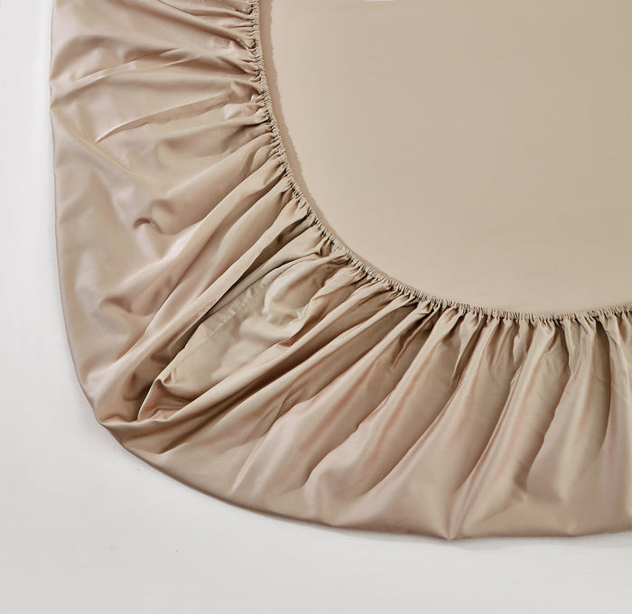 FITTED SHEET 15" / MOCHA / QUEEN