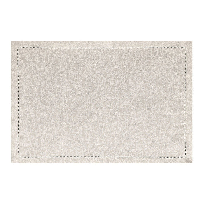 BEIGE / PLACEMAT FIORI / 20x14"