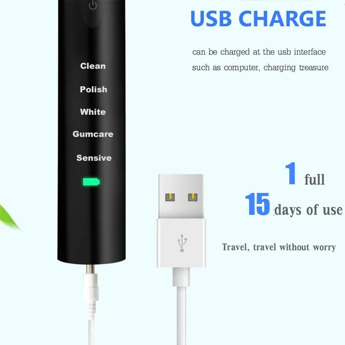 Powerful Ultrasonic Sonic Electric Toothbrush Rieworkes