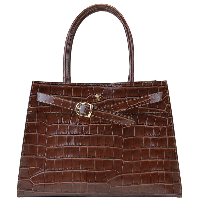 Pratesi Anichina Woman Bag K367 in Genuine Leather - King Brown - LQE2