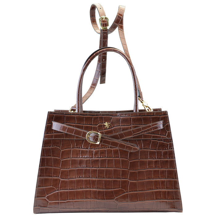 Pratesi Anichina Woman Bag K367 in Genuine Leather - King Brown - LQE2