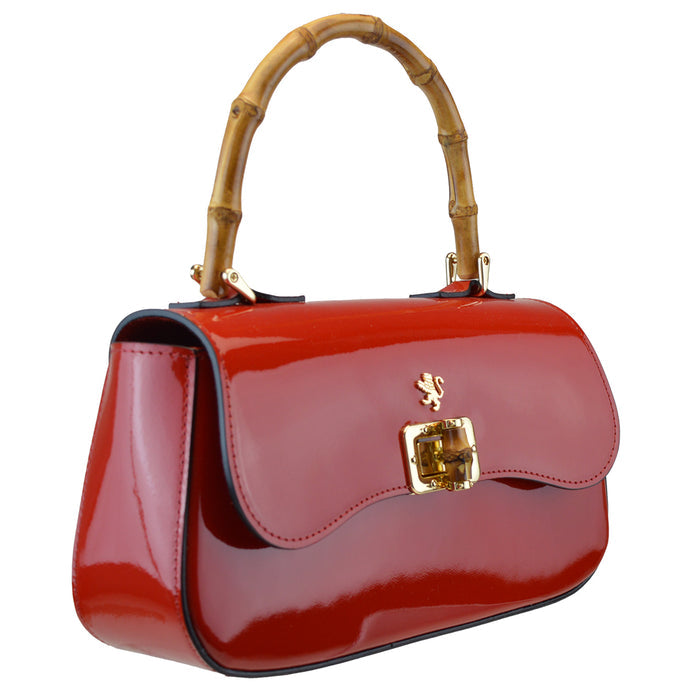 Pratesi Antella in Genuine Italian Patent Leather - Cherry