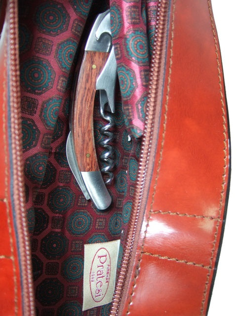 Pratesi Arianna Wine Case in genuine Italian leather