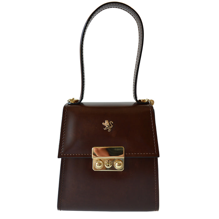 Pratesi Artemisia Small Lady Bag in genuine Italian leather - Artemisia Brunelleschi Coffee
