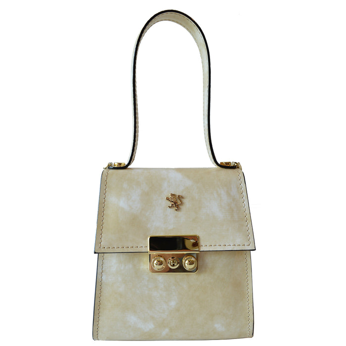 Pratesi Artemisia Small Lady Bag in genuine Italian leather - Artemisia Brunelleschi Cream