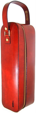 Pratesi Bacco Wine Case in genuine Italian leather