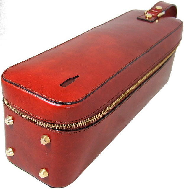 Pratesi Bacco Wine Case in genuine Italian leather