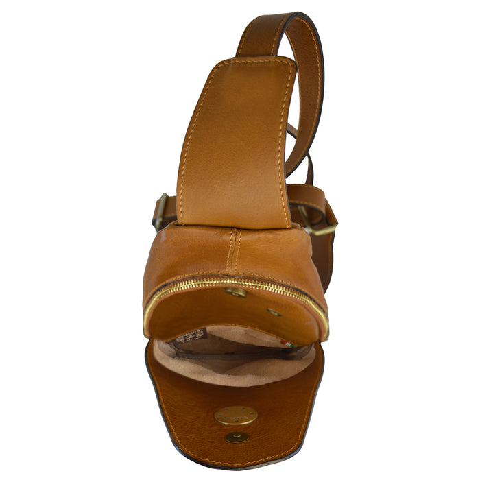 Pratesi Backpack San Quirico d'Orcia in Italian Vegetable Dyed Leather - Dark Green