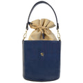 Pratesi Bag Secchiello R335 in genuine Italian leather - Brunelleschi Leather Blue