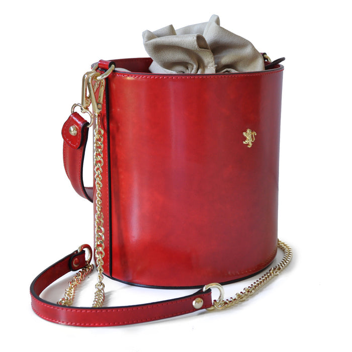 Pratesi Bag Secchiello R335 in genuine Italian leather - Brunelleschi Leather Black