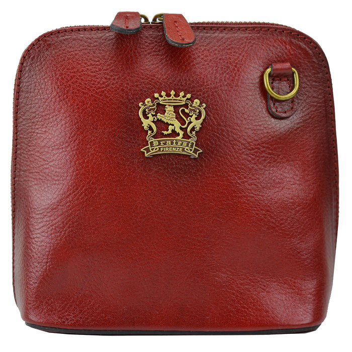 Pratesi Bag Volterra in genuine Italian leather - Vegetable Tanned Italian Leather Cherry
