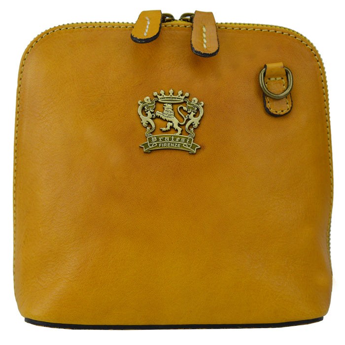 Pratesi Bag Volterra in genuine Italian leather - Vegetable Tanned Italian Leather Mustard