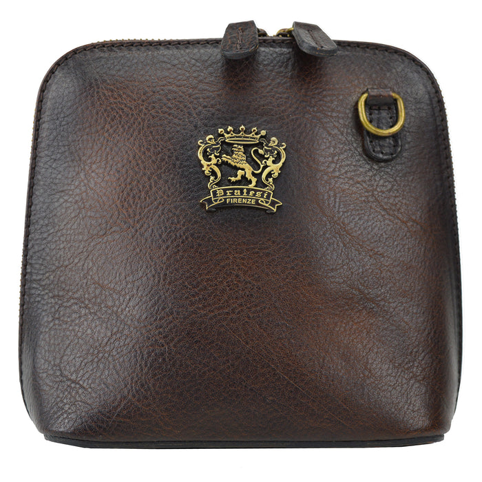 Pratesi Bag Volterra in genuine Italian leather - Vegetable Tanned Italian Leather Coffee