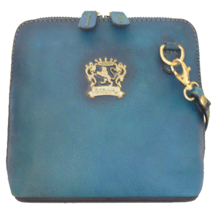 Pratesi Bag Volterra in genuine Italian leather - Vegetable Tanned Italian Leather Blue