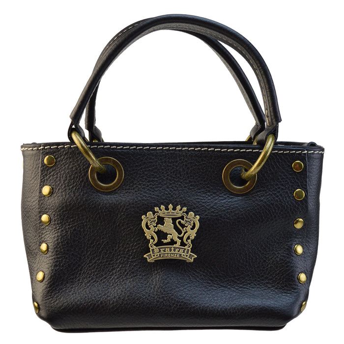 Pratesi Bagnone Lady Bag in genuine Italian vegetable-dyed leather - Black