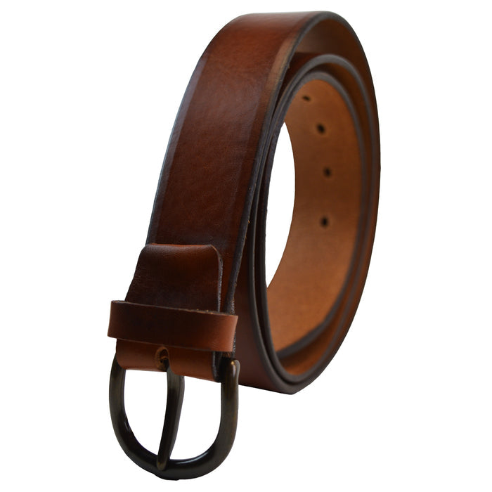 Pratesi Belt B005 in Vegetable-Dyed Leather - Brown