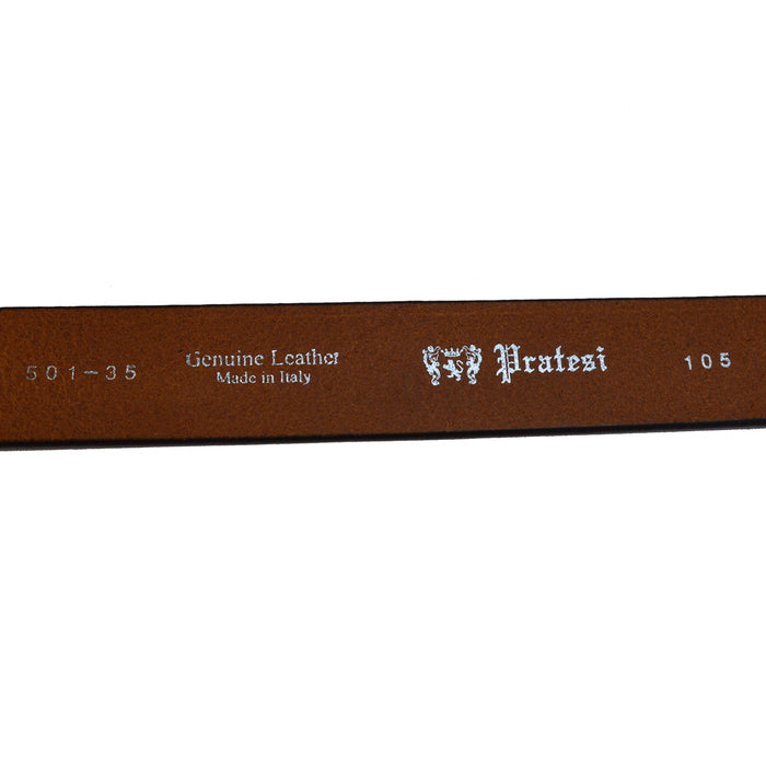 Pratesi Belt B005 in Vegetable-Dyed Leather - Brown