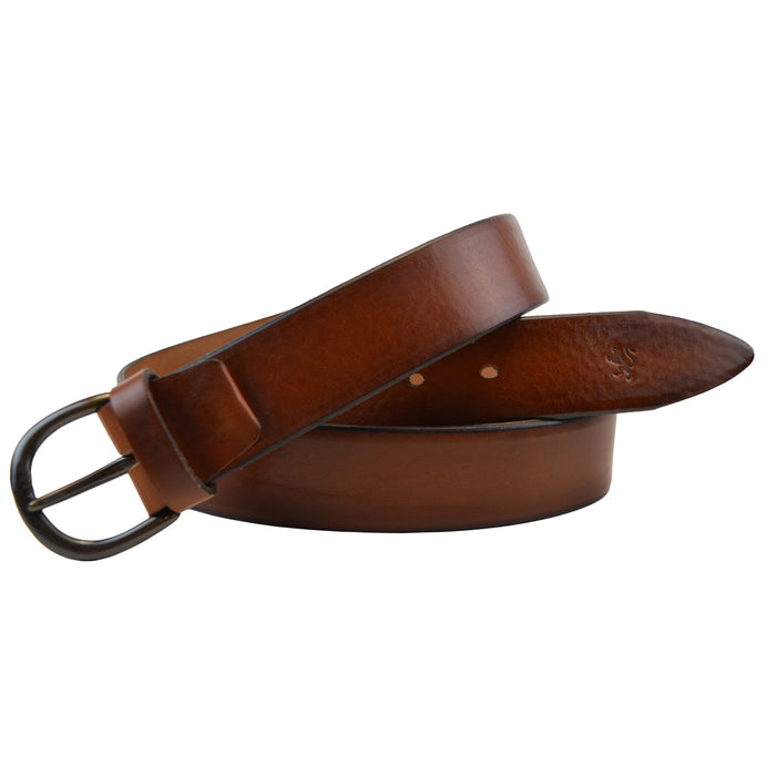 Pratesi Belt B005 in Vegetable-Dyed Leather - Brown