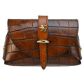 Pratesi Buonconvento Cross Body Bag K331 - Croco-Embossed Leather Brown - SALE!