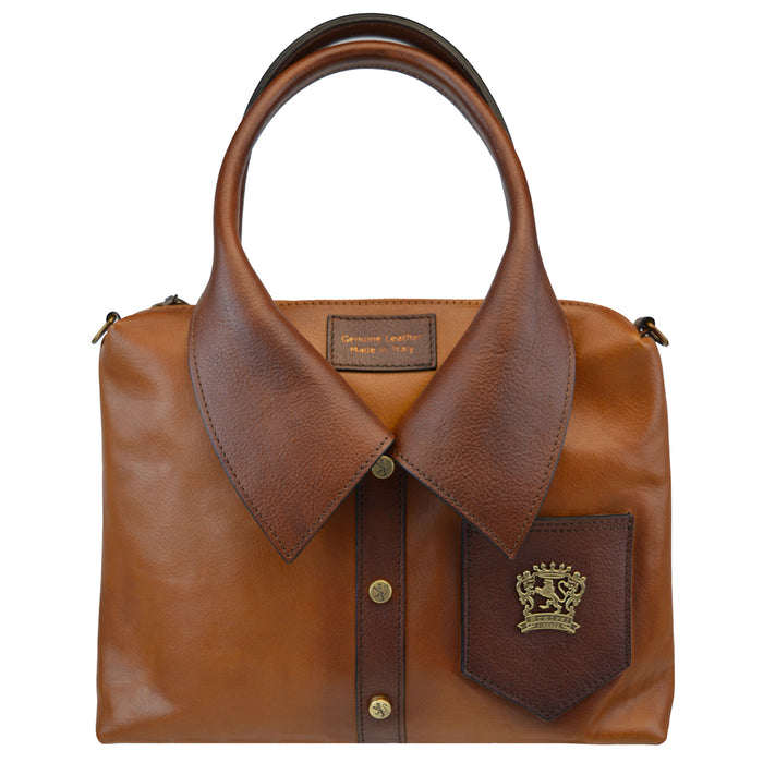 Pratesi Camicia Handbag in Vegetable-Dyed Italian Leather