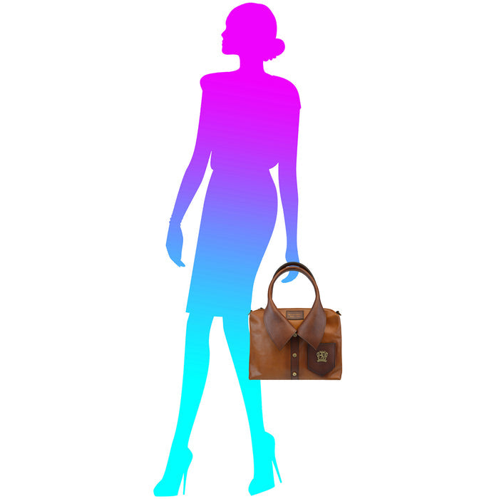 Pratesi Camicia Handbag in Vegetable-Dyed Italian Leather