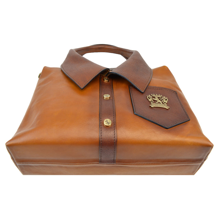 Pratesi Camicia Handbag in Vegetable-Dyed Italian Leather