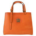 Pratesi Camperiti Ladies Handbag in Genuine Italian Vegetable Dyed Leather - Orange