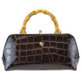 Pratesi Candeli Handbag K565 in genuine leather - Croco-Embossed Chianti - LQE