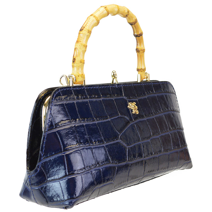 Pratesi Candeli Handbag K565 in genuine leather - Croco-Embossed Chianti - LQE