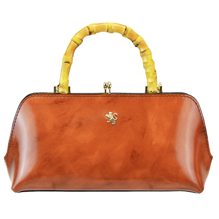 Pratesi Candeli Handbag R565 in genuine leather - Brunelleschi Brown - LQE