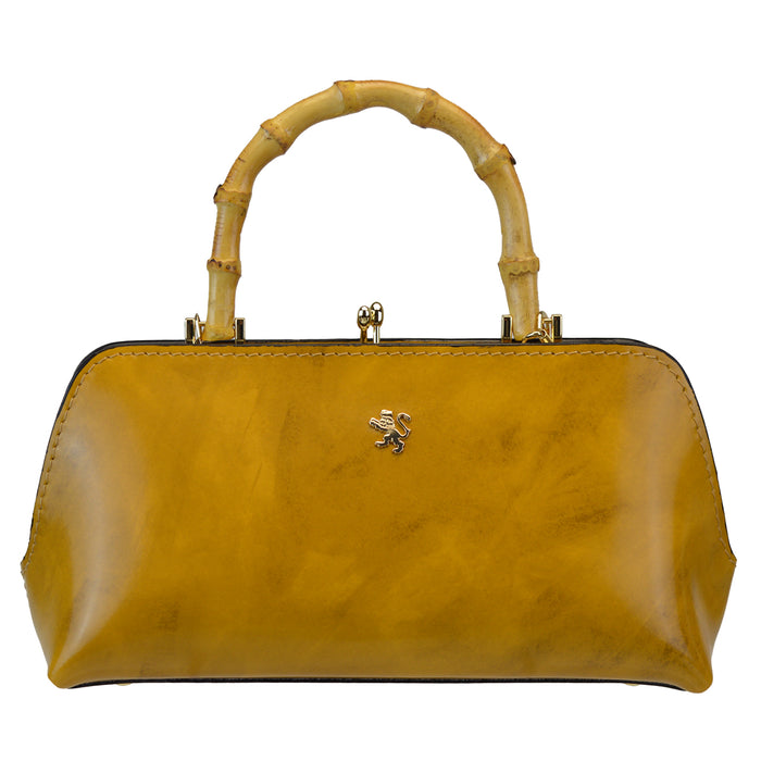 Pratesi Candeli Handbag R565 in genuine leather - Brunelleschi Mustard - LQE