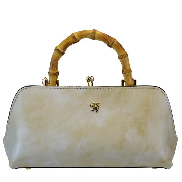 Pratesi Candeli Handbag R565 in genuine leather - Brunelleschi White - LQE