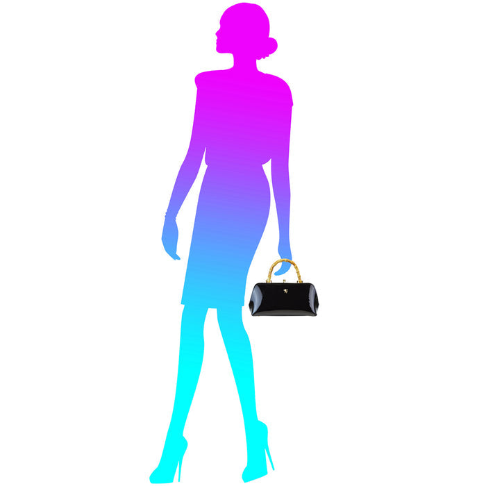Pratesi Candeli Handbag V565 in patent calfskin - LQE