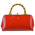 Pratesi Candeli Handbag V565 in patent calfskin - Patent Cherry - LQE