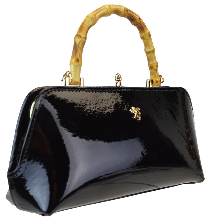 Pratesi Candeli Handbag V565 in patent calfskin - Patent Cherry - LQE