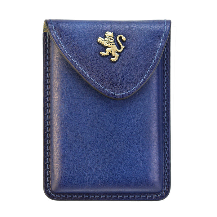 Pratesi Cardholder B061 in genuine leather - Electric Blue