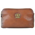 Pratesi Carmignano bag 2 zip 3 comp B195 - Vegetable Tanned Italian Leather Brown