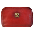 Pratesi Carmignano bag 2 zip 3 comp B195 - Vegetable Tanned Italian Leather Cherry