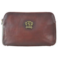 Pratesi Carmignano bag 2 zip 3 comp B195 - Vegetable Tanned Italian Leather Chianti