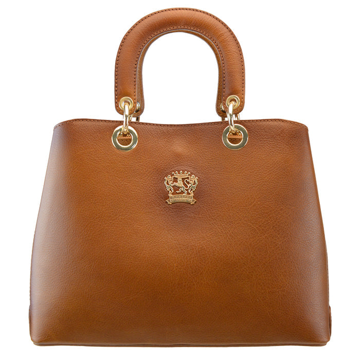 Pratesi Caselli Handbag in Italian Vegetable Dyed Leather - Brown